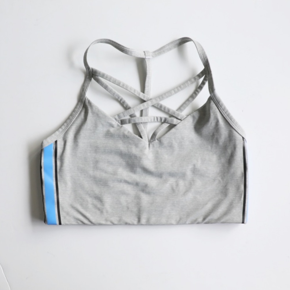 VIctoria’s Secret Pink cage sports bra in grey
